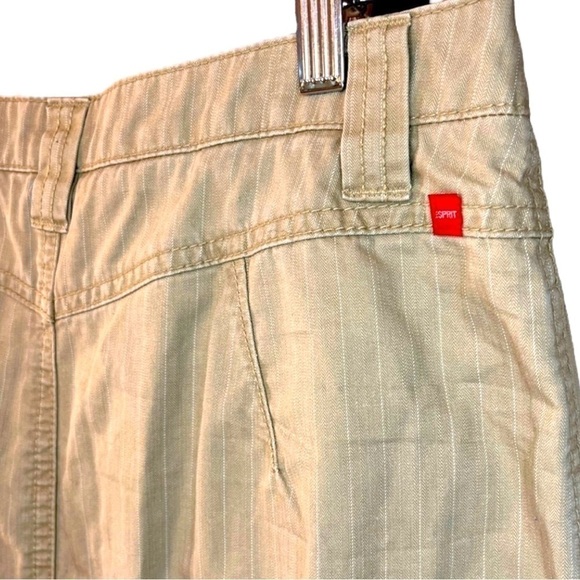 Vintage ESPRIT 90s Y2K Cotton Pinstripe Mini Skirt with Pleats - Picture 7 of 8